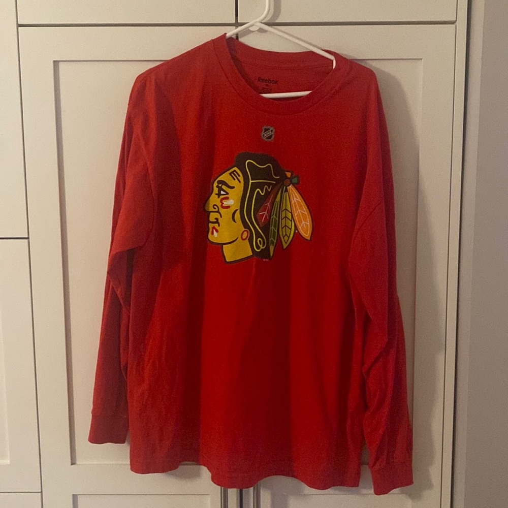 Reebok NHL Long Sleeved T Shirt - Chicago Blackhawks - Patrick Kane